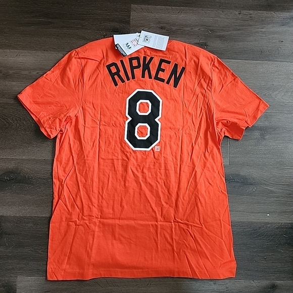 XL Nike Cal Ripken Jr Baltimore Orioles Player Jersey Tee Shirt Cooperstown Mens - Picture 1 of 6